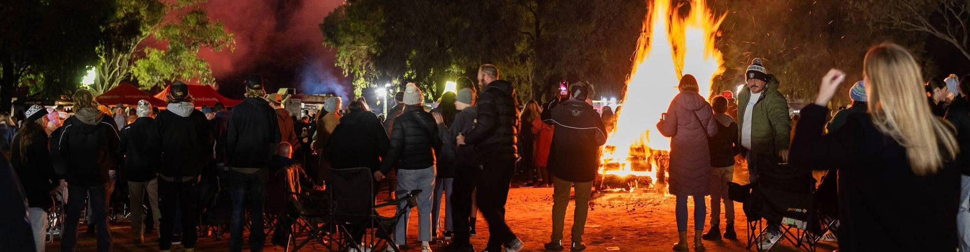 Crowds at Frost and Fire festival in Forbes