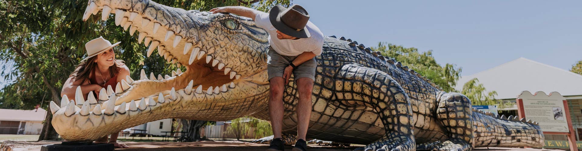 Oversized statue of a crocodile in Normanton, Queensland