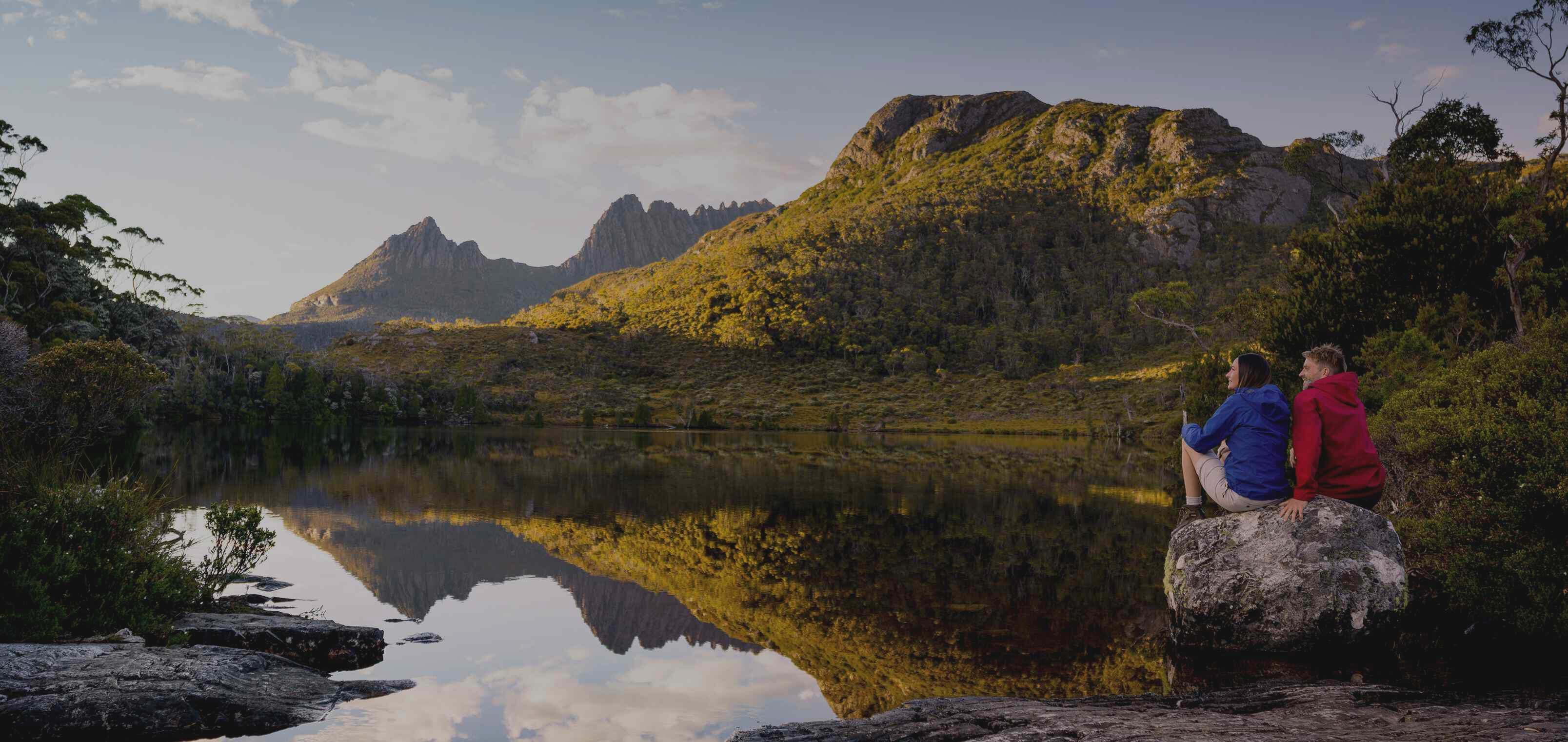 Tasmania hikers Wombat Pool
