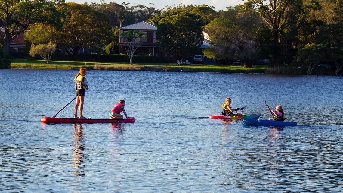 Kayaking at NRMA Forster Tuncurry Holiday Park