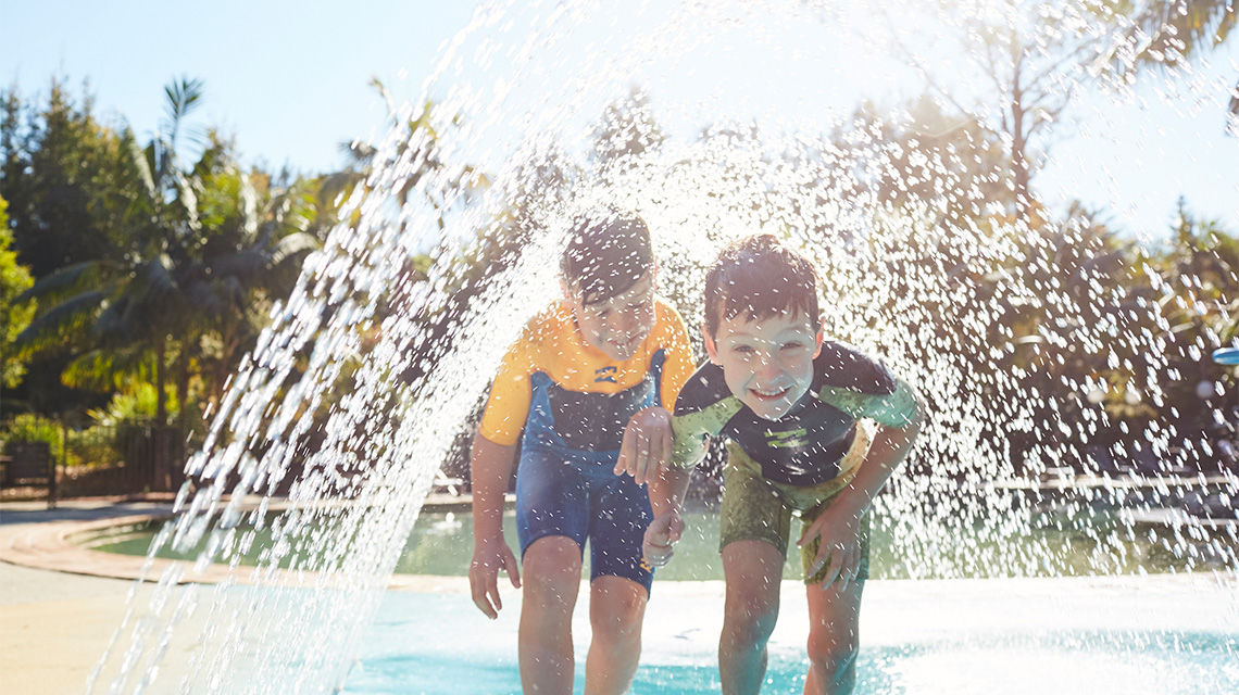 Children in Water Murramurang Beachfront Holiday Park NRMA Holiday Parks and Resorts