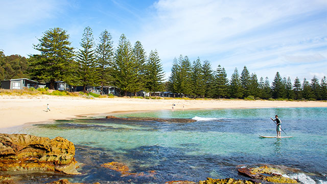 beachside paddleboard NRMA Murramarang Beachfront Holiday Resort NSW my nrma local guides