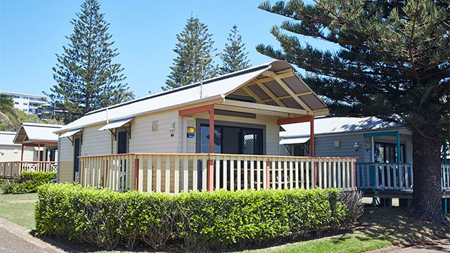 exterior villa Port Macquarie Breakwall Holiday Park NSW my nrma local guides