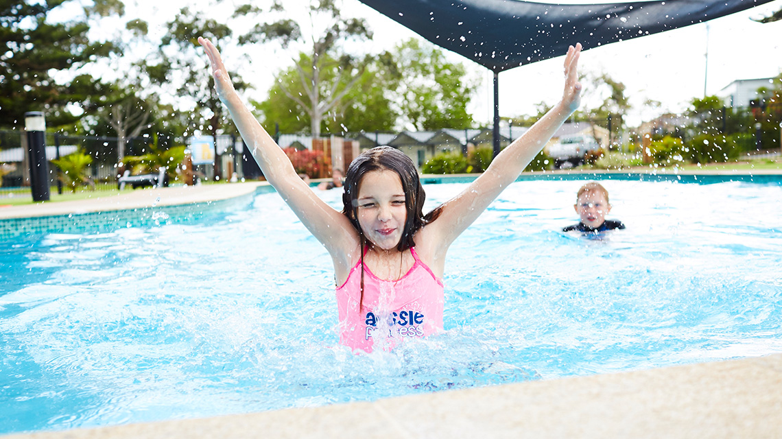 Children at Pool Victor Harbour Beachfront Holiday Park NRMA Parks and Resorts SA