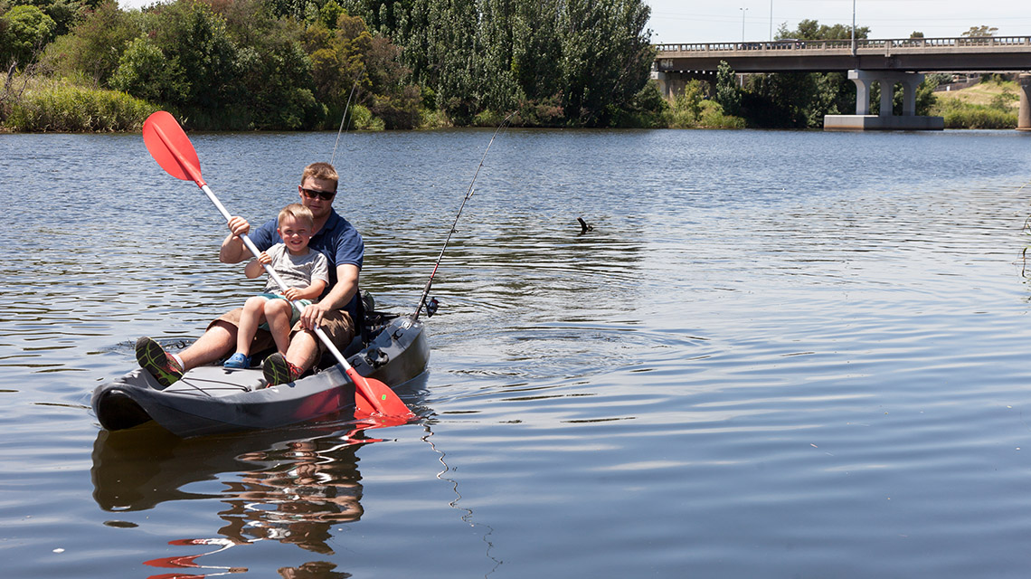 Kayaking Bairnsdale Riverside Holiday Park NRMA Parks and Resorts VIC