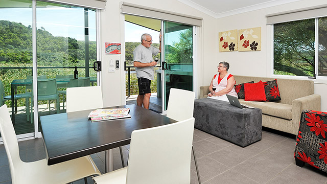 Living Room Port Campbell Holiday Park NRMA Parks and Resorts VIC