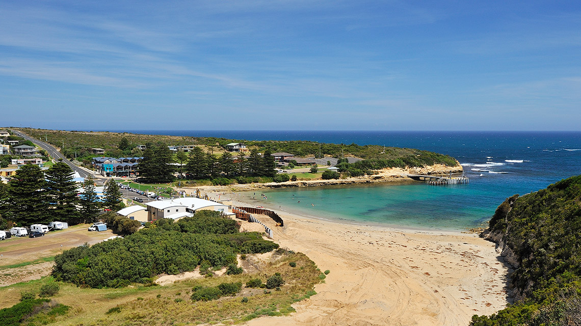 Aerial View Port Campbell Holiday Park NRMA Parks and Resorts VIC