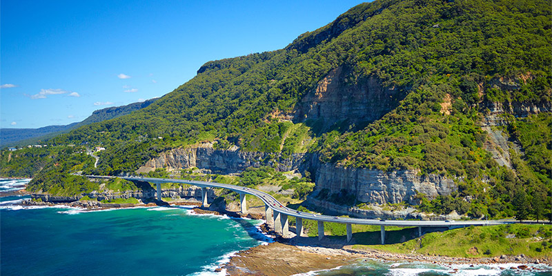 Sea Cliff Bridge Sydney to Kiama my nrma road trips