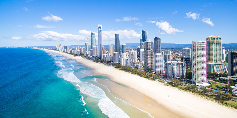 Aerial view of Surfers paradise 