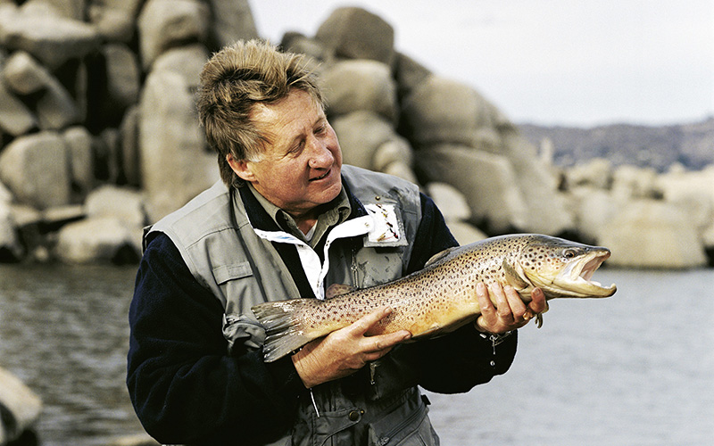 Man with Trout, Jindabyne