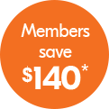 Members save $140