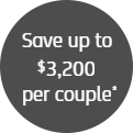 Save up to $3200 per couple