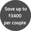 Save up to $3400 per couple