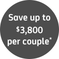 Save up to $3,800 per couple