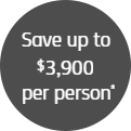 Save up to $1,180 per person