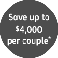 Save up to $4000 per couple