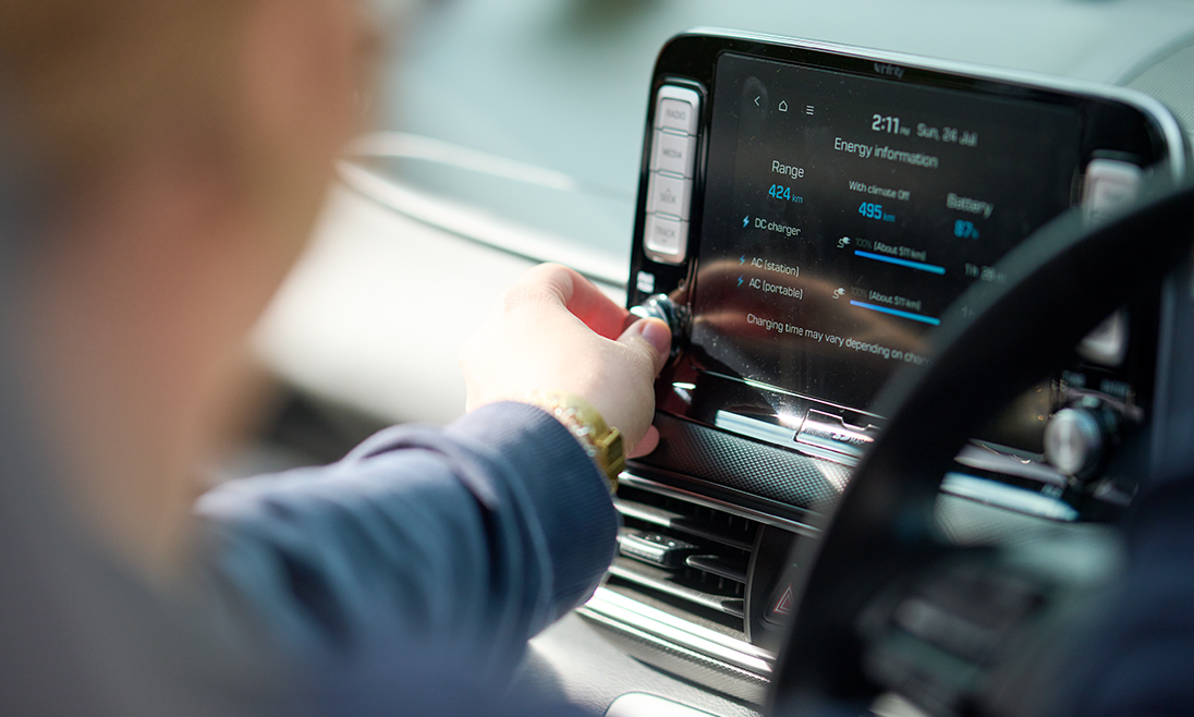 Interior screen of electric vehicle