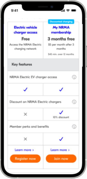 My NRMA app login ev charge